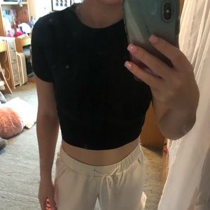 Black Crop T-Shirt